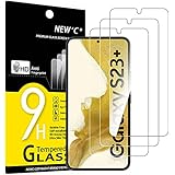 NEW'C 3 Stück, Panzer Schutz Glas für Samsung Galaxy S23 Plus / S23  , Frei von Kratzern, 9H Härte, HD Displayschutzfolie, 0.26mm Ultra-klar, Ultrabeständig